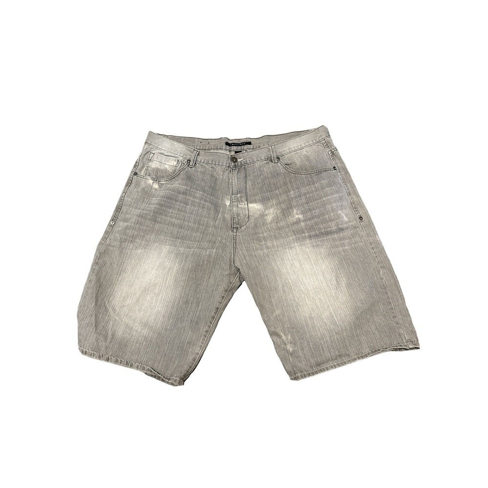 Sean John Mens Denim Shorts Size 48B Gray 88%Cotton12%Polyester